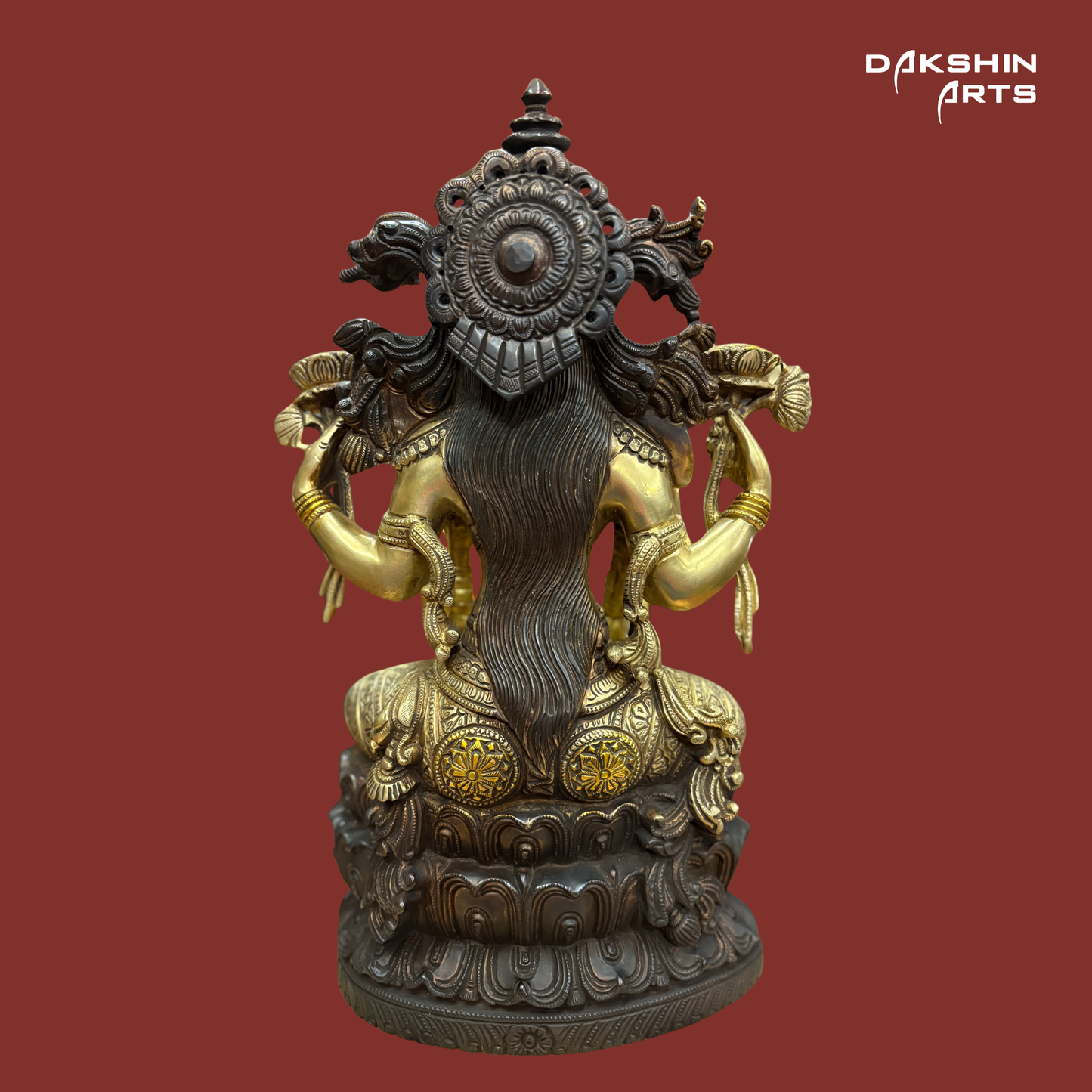Brass Brown Gold Lakshmi - Dakshin Arts