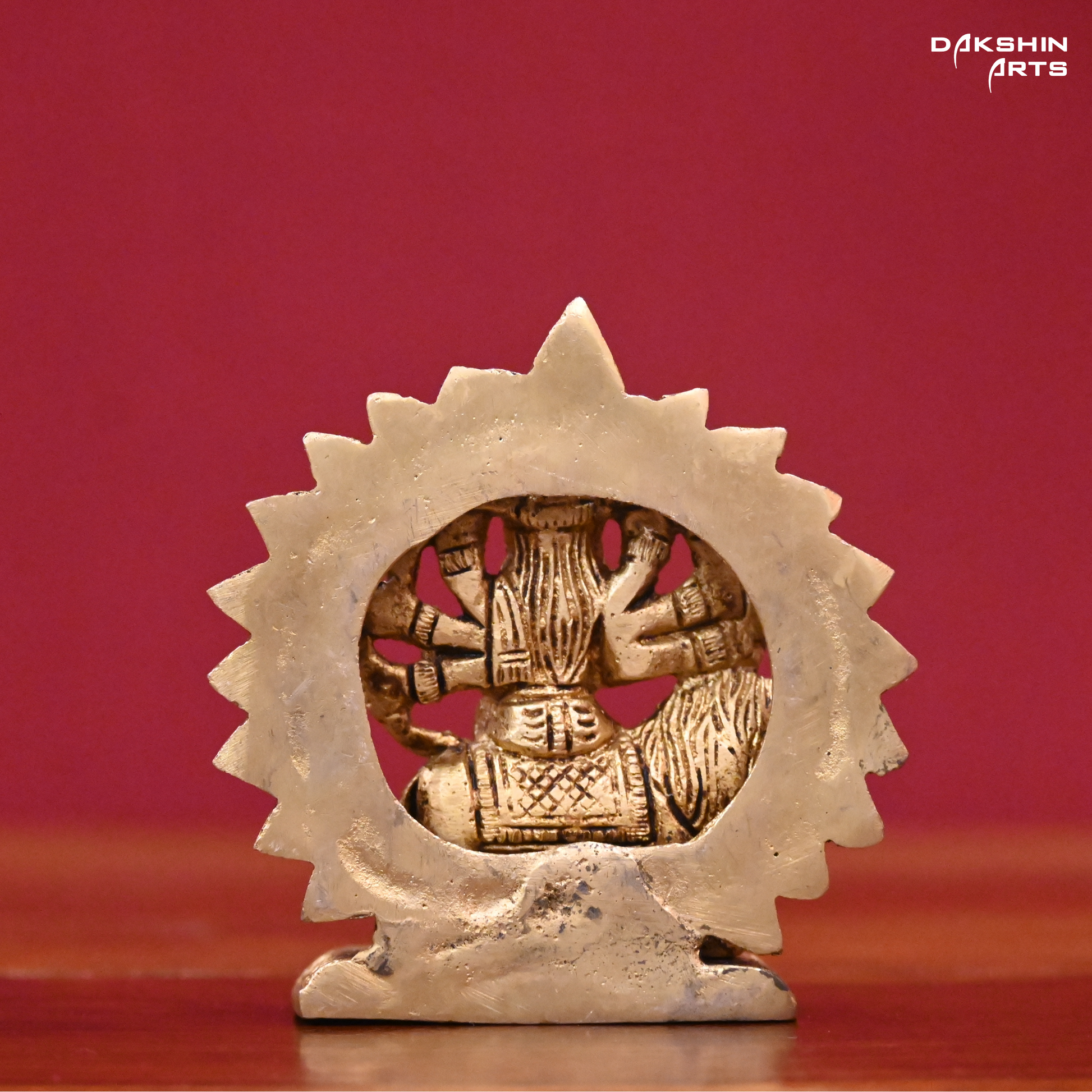 Brass Durga with Prabhavali - Dakshin Arts