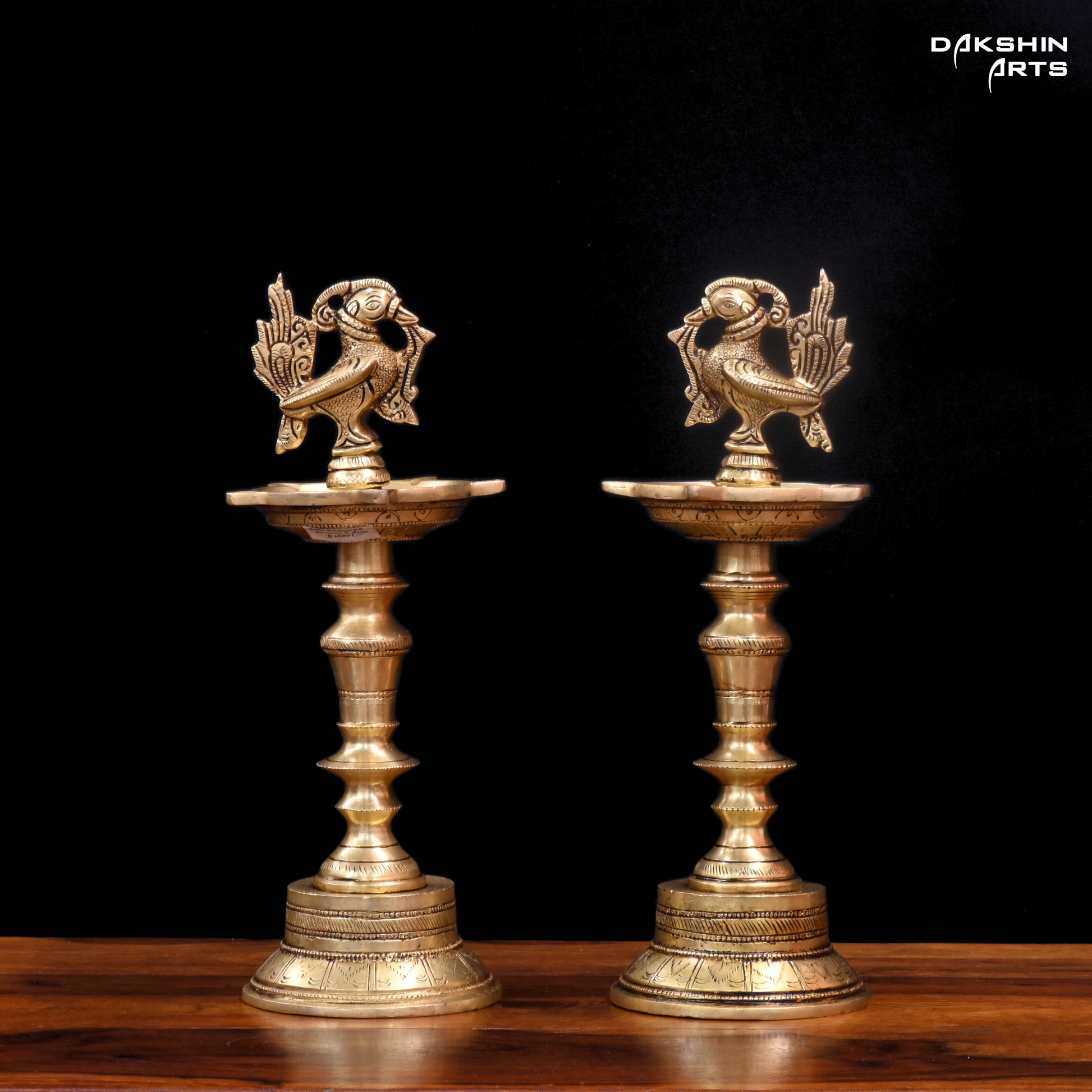 Brass Annam 5 Diya (Set of 2) - Dakshin Arts