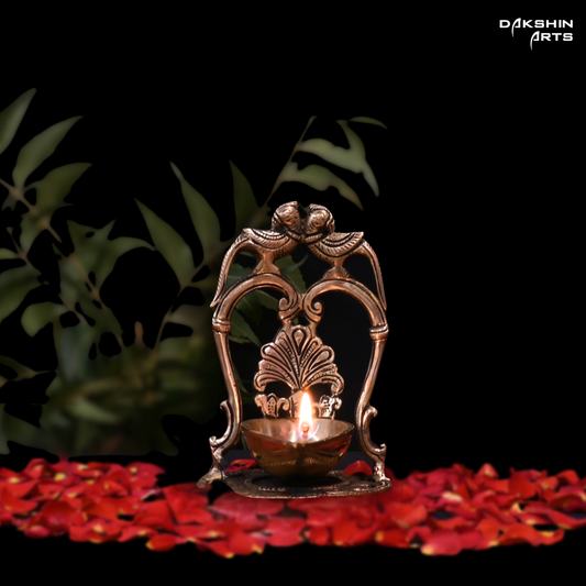 Brass Diya with Annam