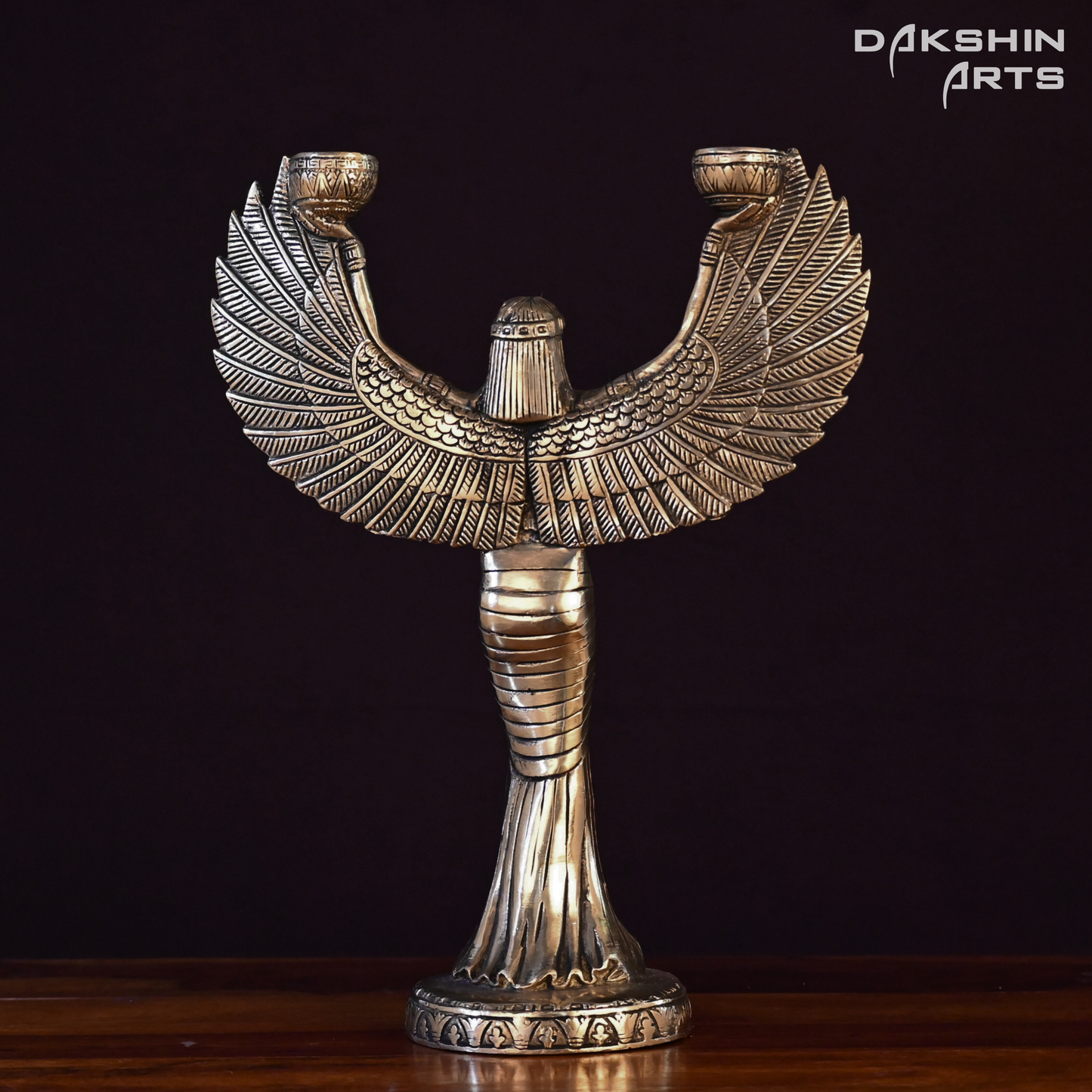 EGYPTIAN LADY CANDLE STAND - Dakshin Arts