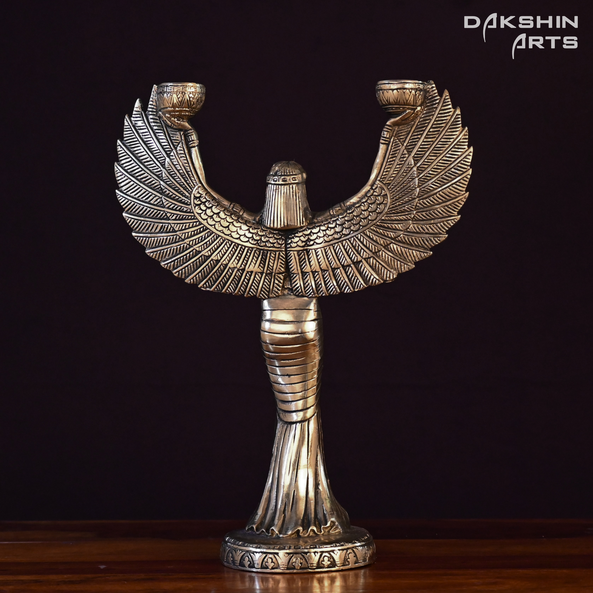 EGYPTIAN LADY CANDLE STAND - Dakshin Arts