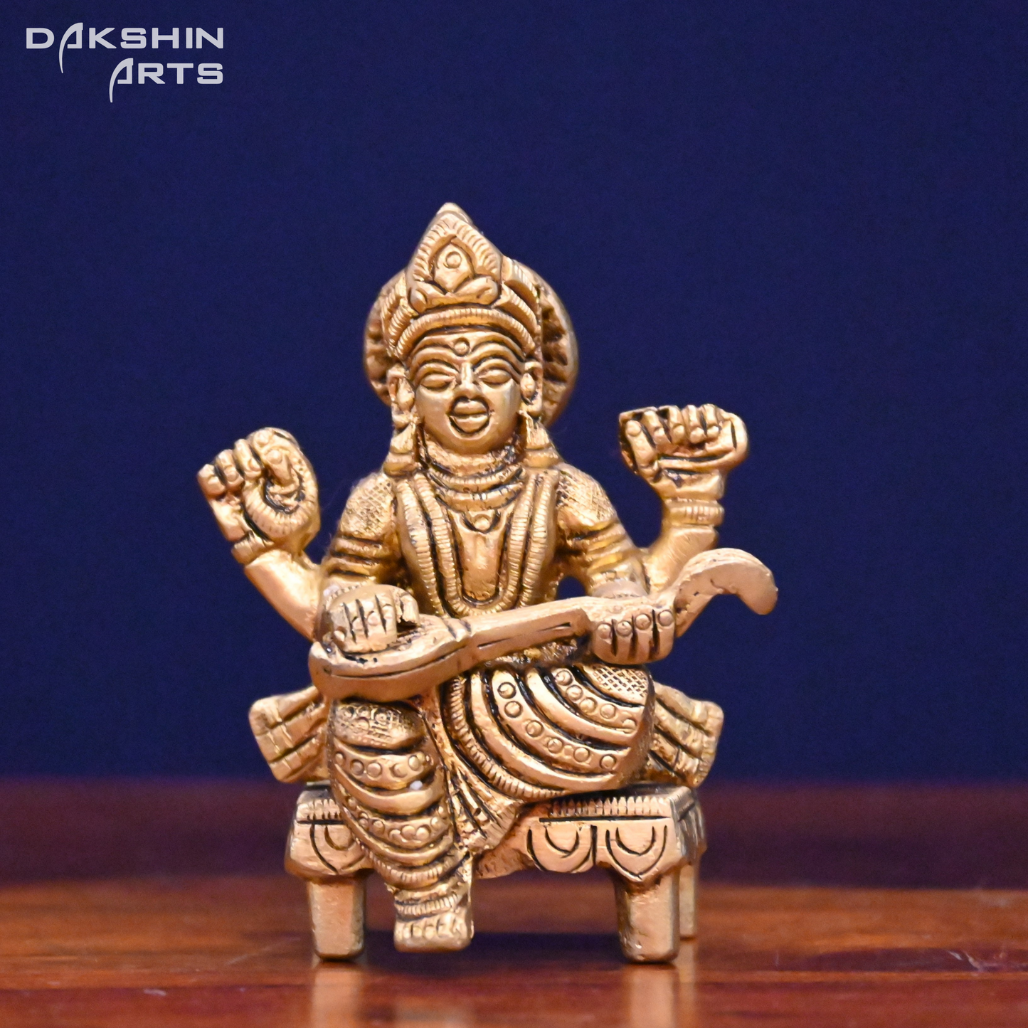 SARASWATHI SITTING ON CHOWKI - Dakshin Arts