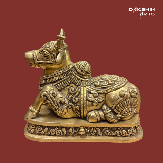 Brass Nandi Carved