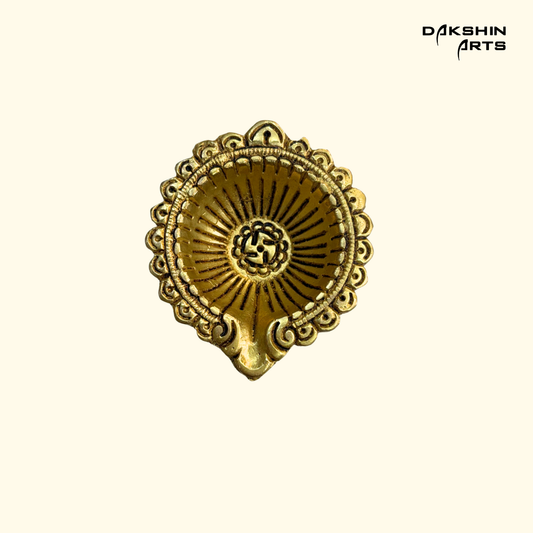 Brass Designer Diya (Set of 2)