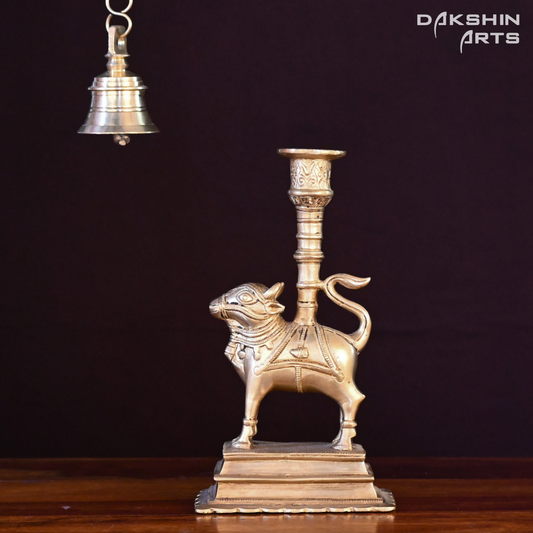 NANDI CANDLE STAND - Dakshin Arts