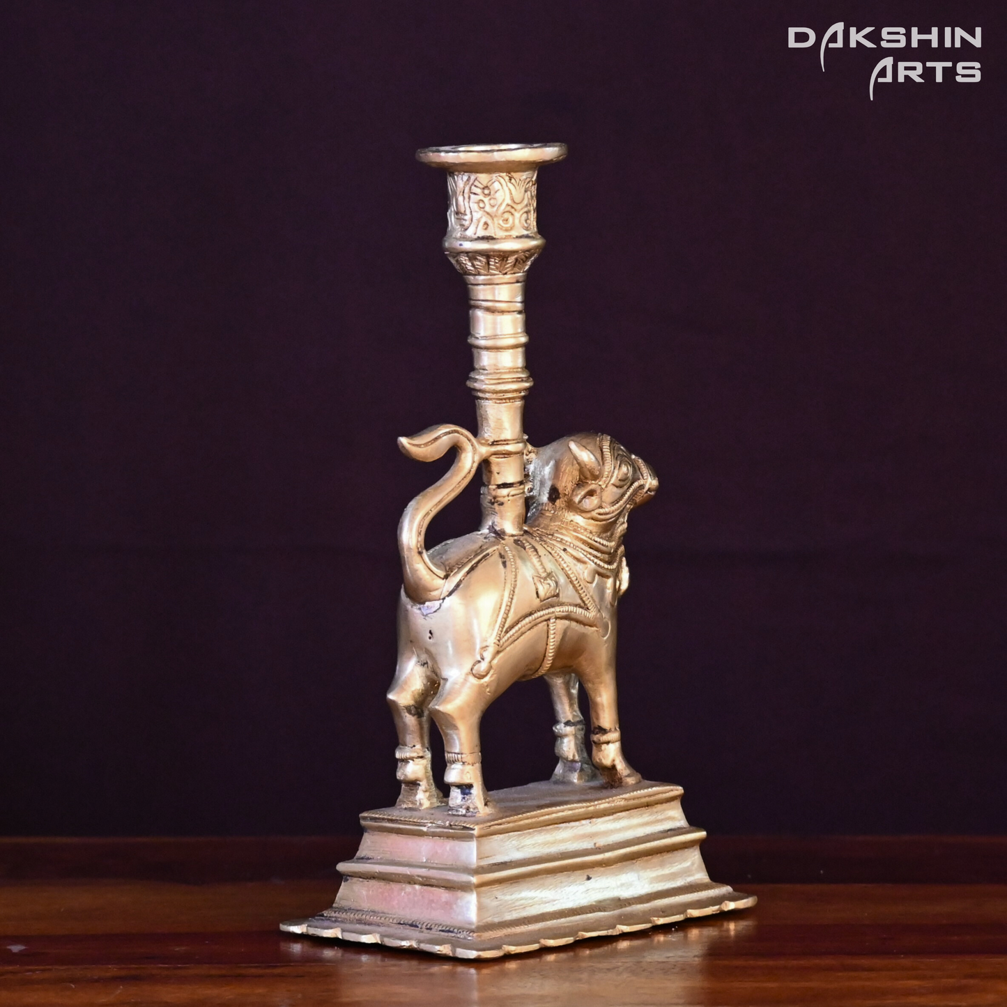 NANDI CANDLE STAND - Dakshin Arts