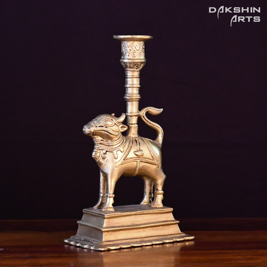 NANDI CANDLE STAND - Dakshin Arts