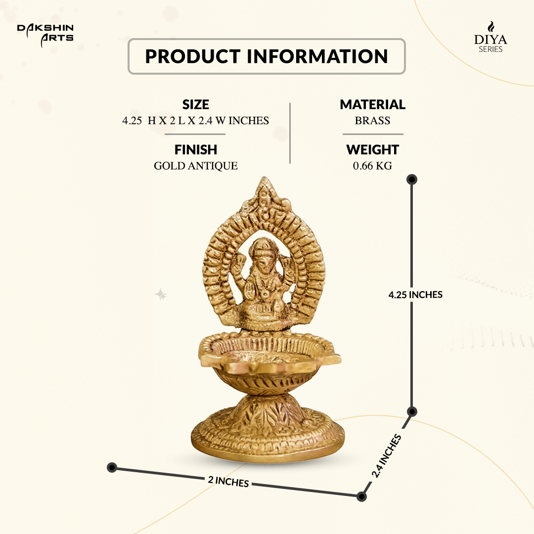 Ganesha Lakshmi Diya (Set of 2) - Dakshin Arts