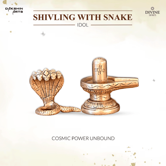 Shivling with Snake - Dakshin Arts