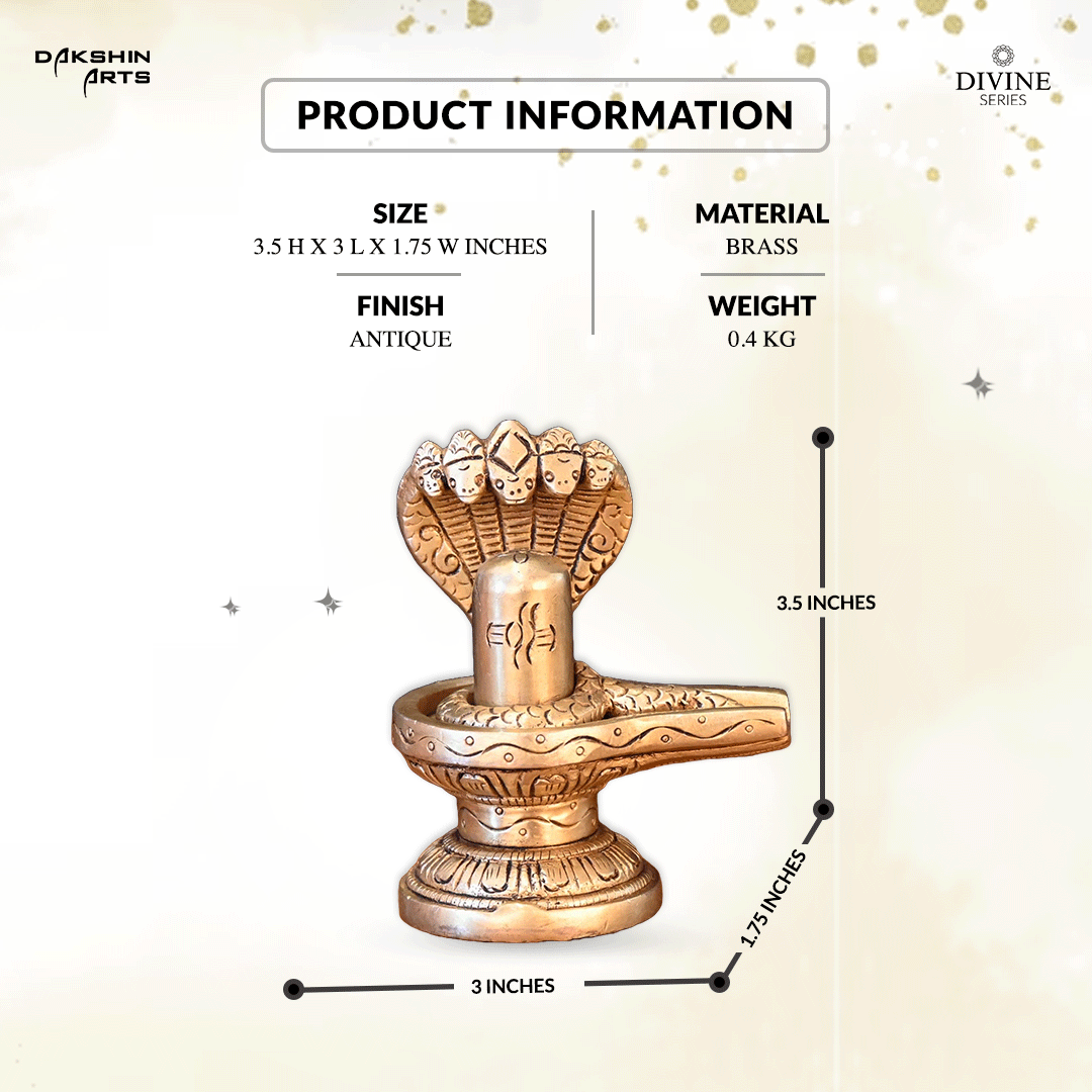 Shivling with Snake - Dakshin Arts