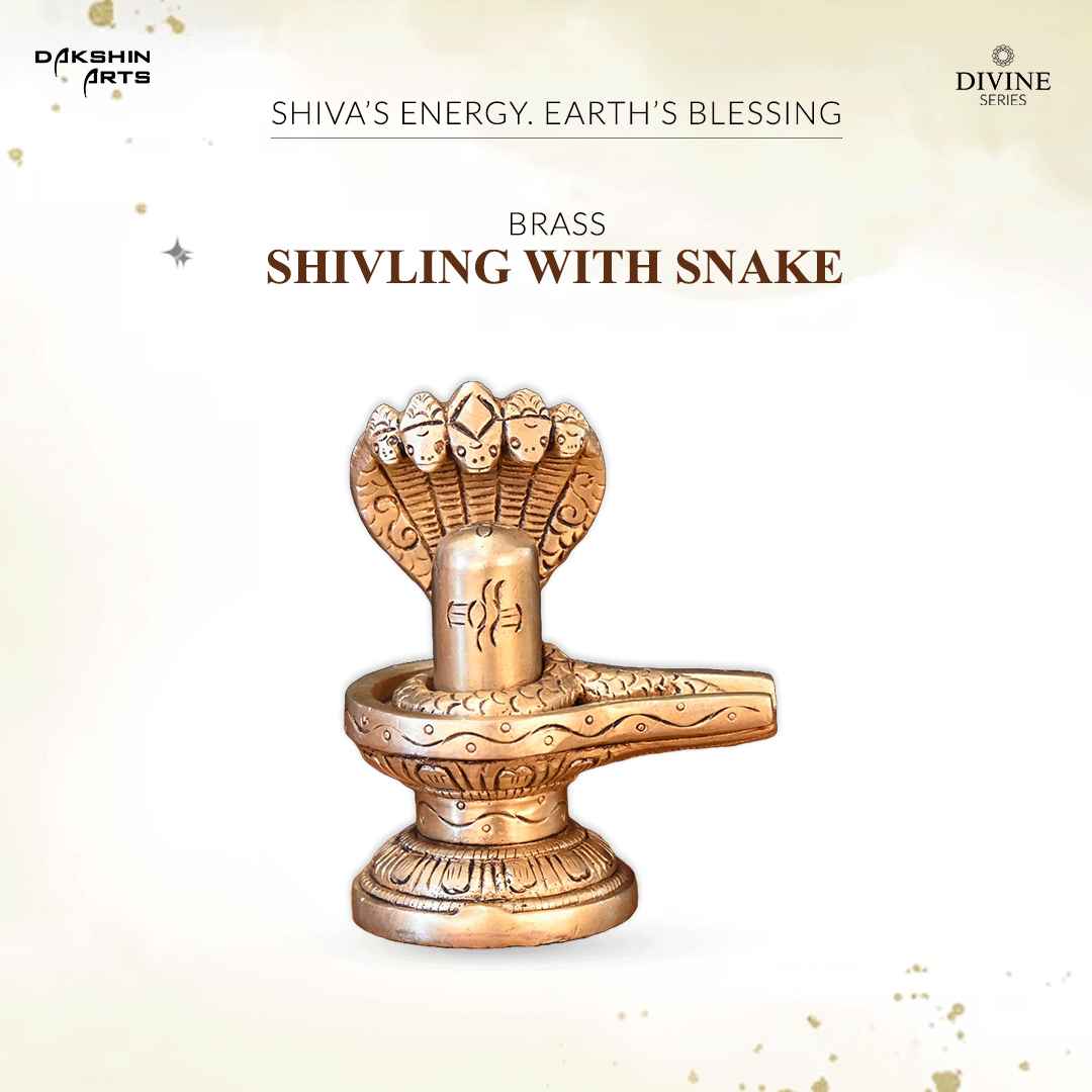 Shivling with Snake - Dakshin Arts
