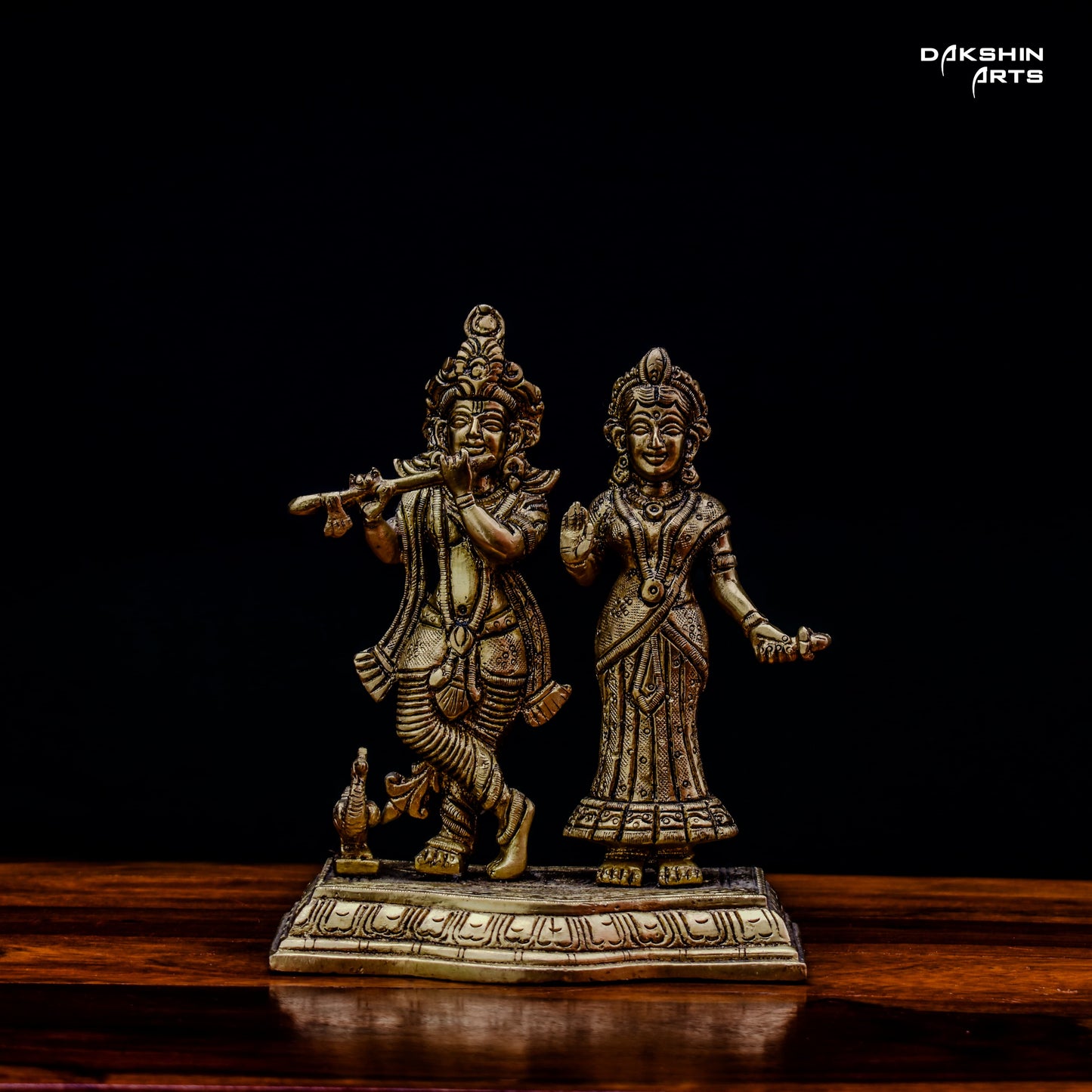 RADHA KRISHNA PAIR WITH BASE GF - Dakshin Arts