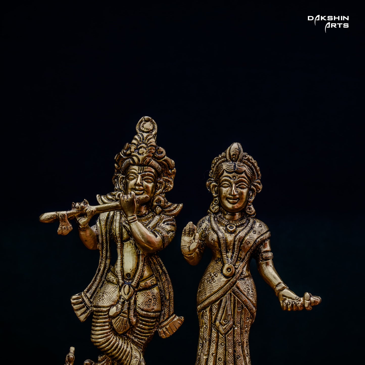 RADHA KRISHNA PAIR WITH BASE GF - Dakshin Arts