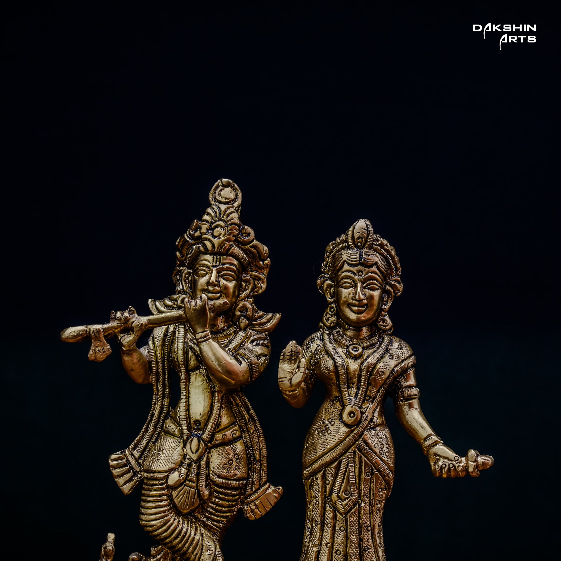 RADHA KRISHNA PAIR WITH BASE GF - Dakshin Arts