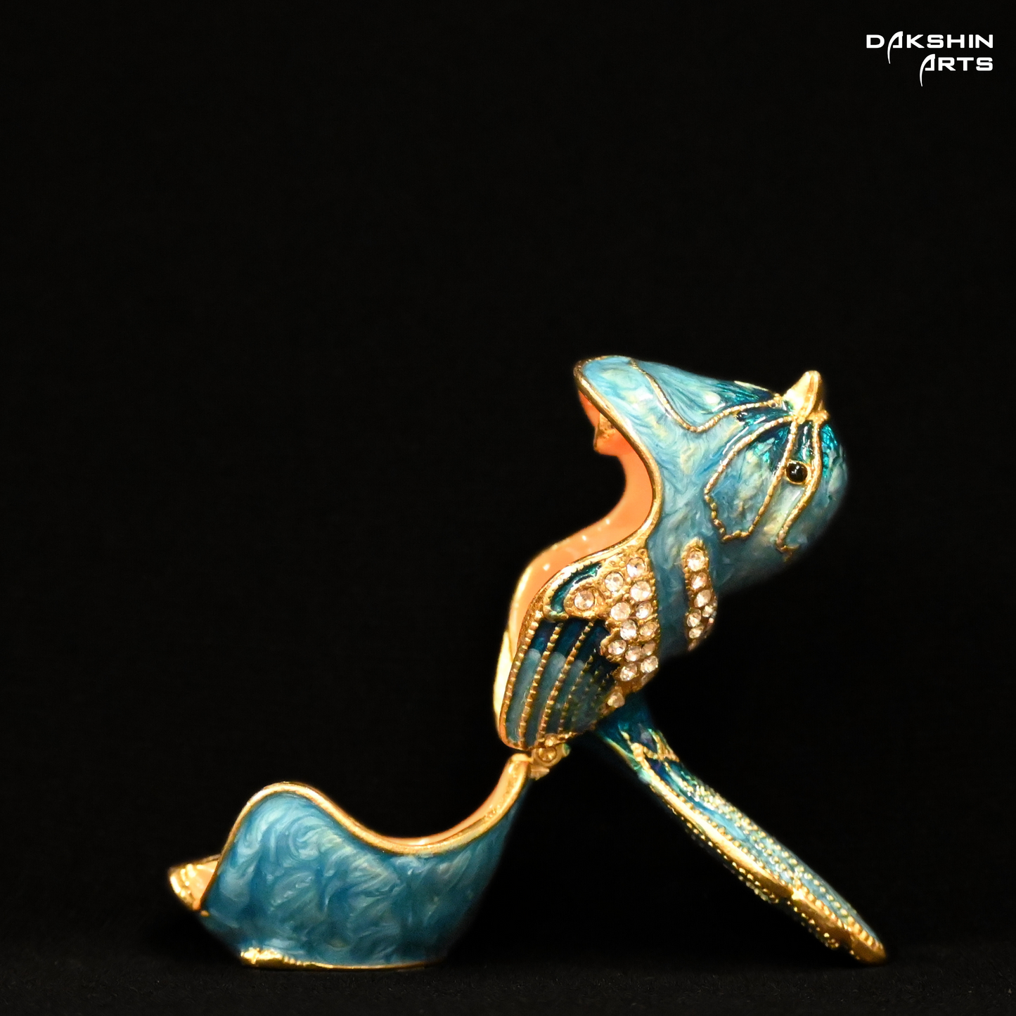 Blue Bird Enamel Box