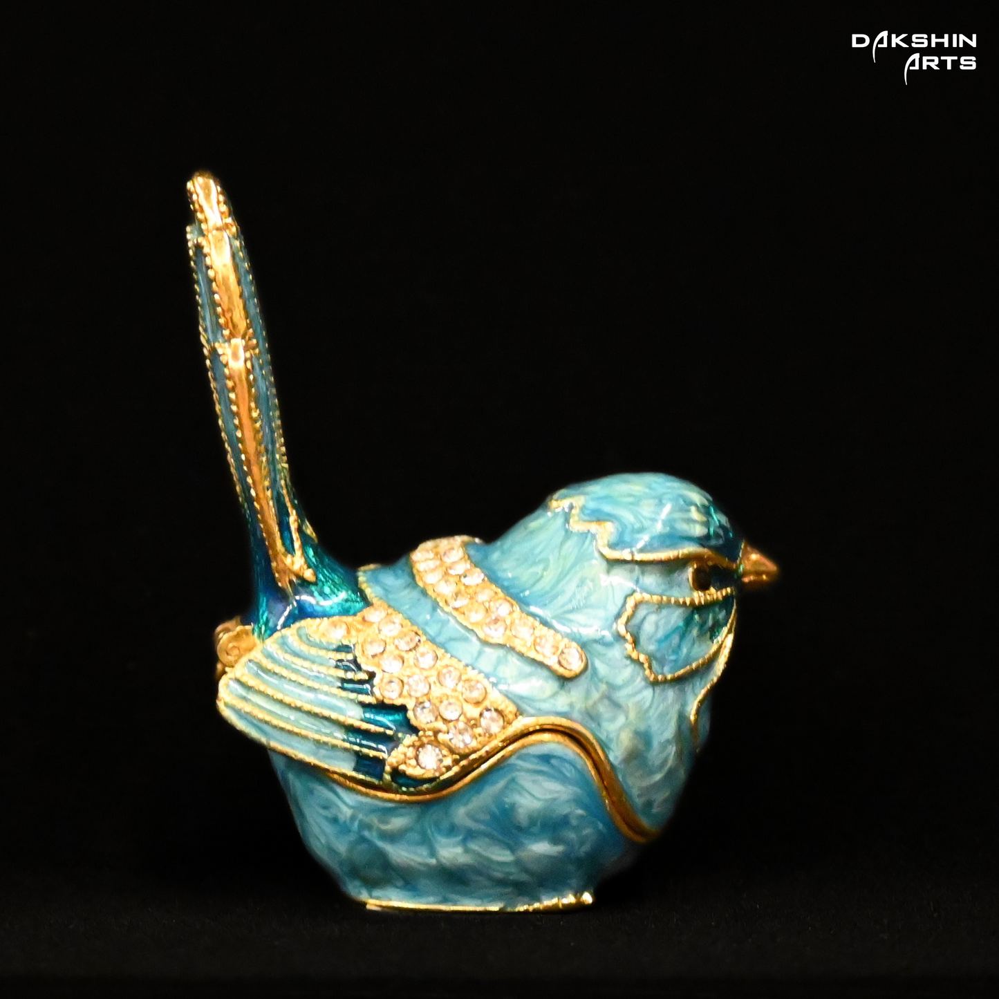 Blue Bird Enamel Box