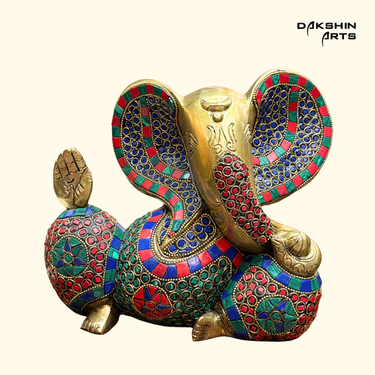 Big Ear Ganesha 9"- Stonework