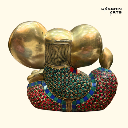 Big Ear Ganesha 9"- Stonework