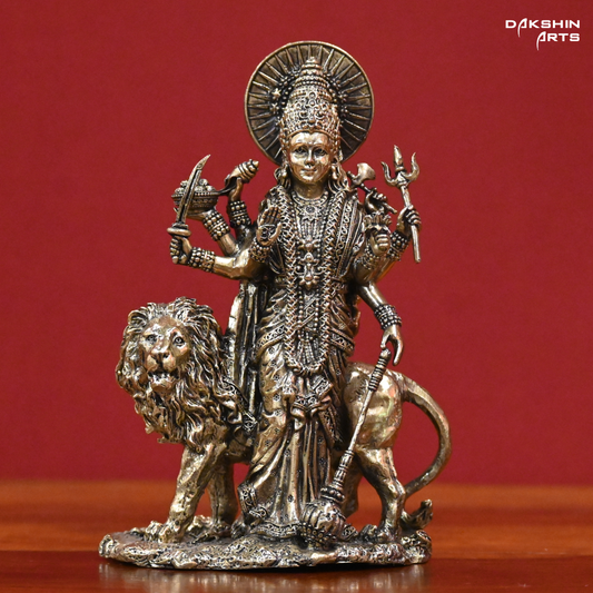 Standing Durga with Lion - Fine