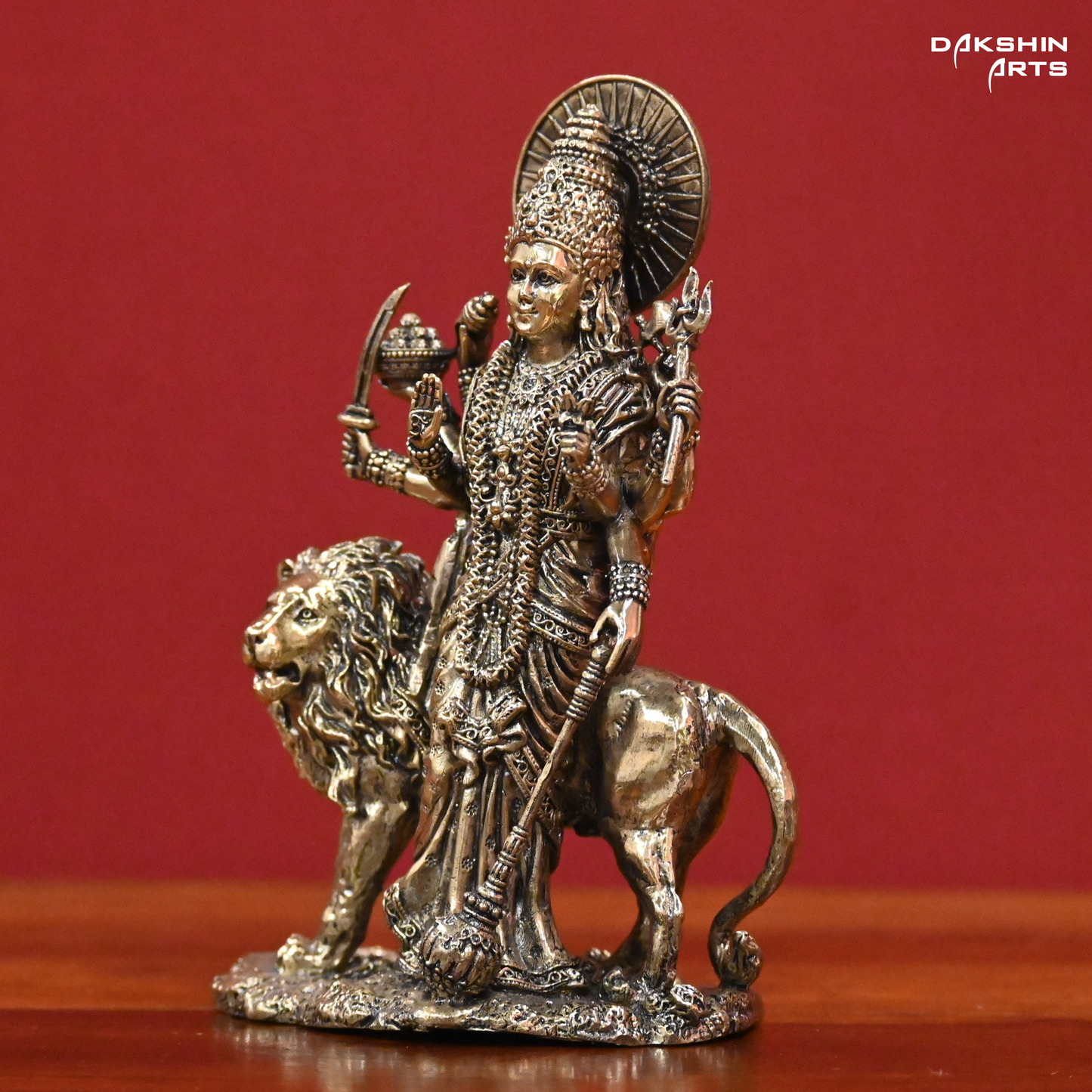 Standing Durga with Lion - Fine