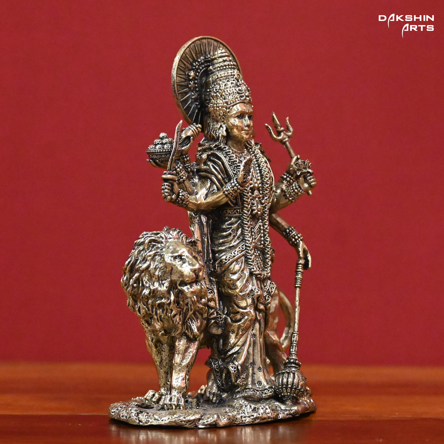 Standing Durga with Lion - Fine