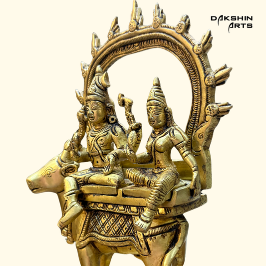 Shiv Parvati On Nandi 9"
