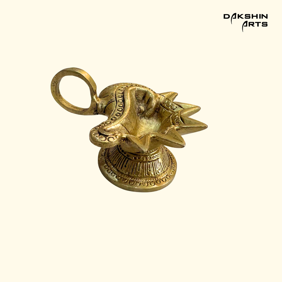 Brass Shankh Diya - Dakshin Arts