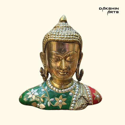 Brass Buddha Bust