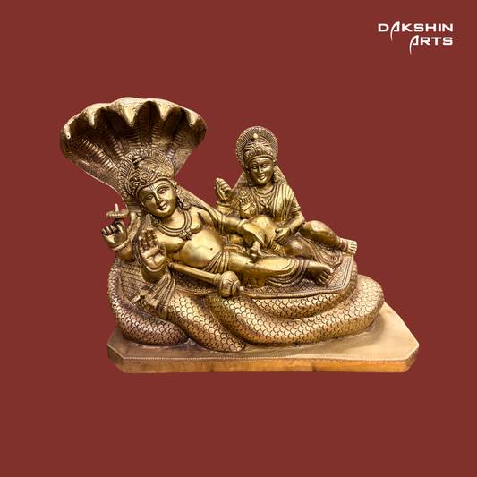 Brass Vishnu Lakshmi - Dakshin Arts