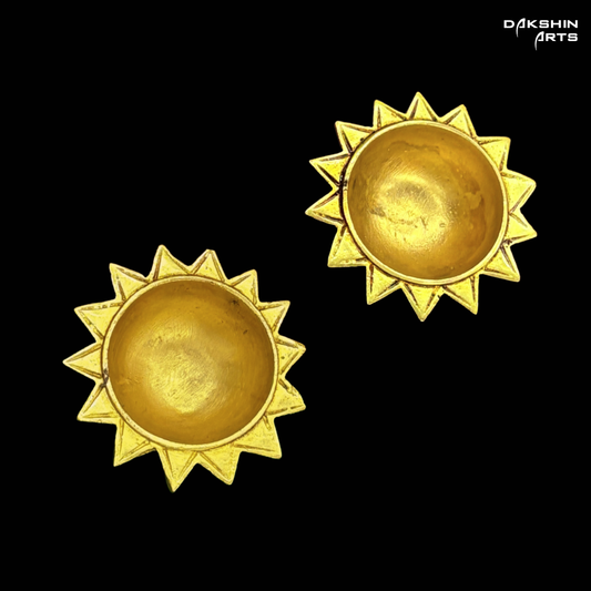 Brass Sun Deepak (Set of 2)