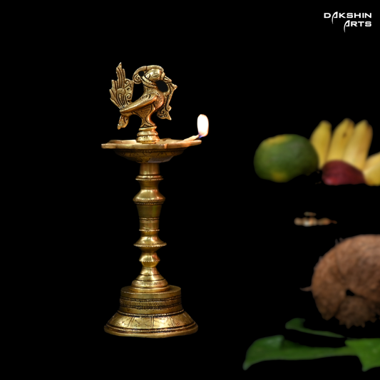 Brass Annam 5 Diya (Set of 2) - Dakshin Arts