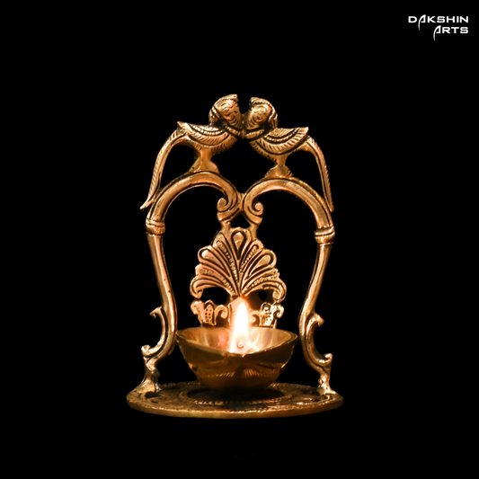 Brass Diya with Annam