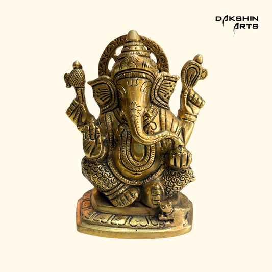Brass Ganesha 5.25"