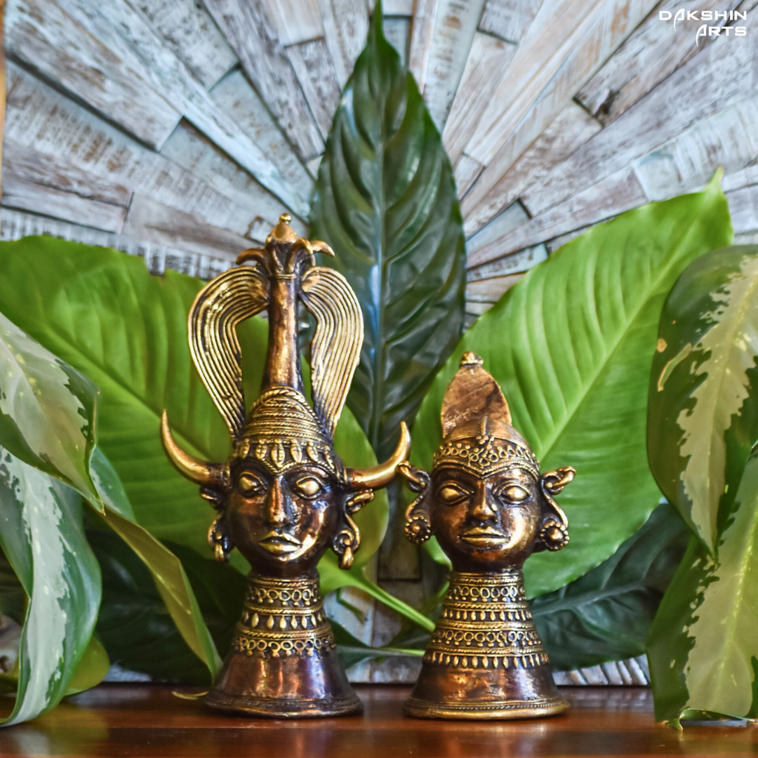 TRIBAL HEAD PAIR - Dakshin Arts