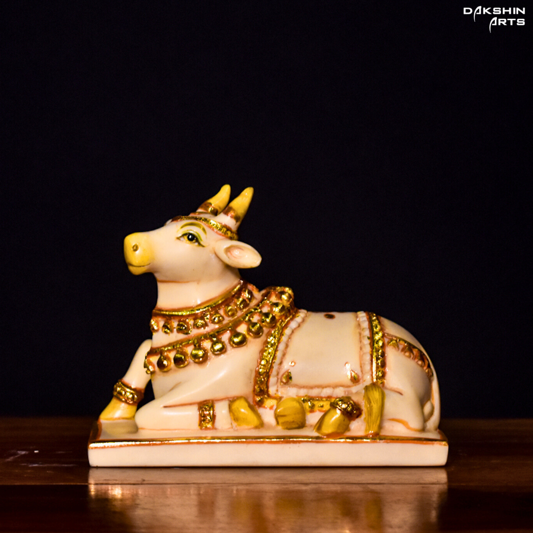 NANDI SITTING W/ BASE - Dakshin Arts