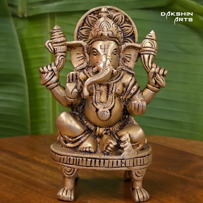 Brass Ganesha 5.75"