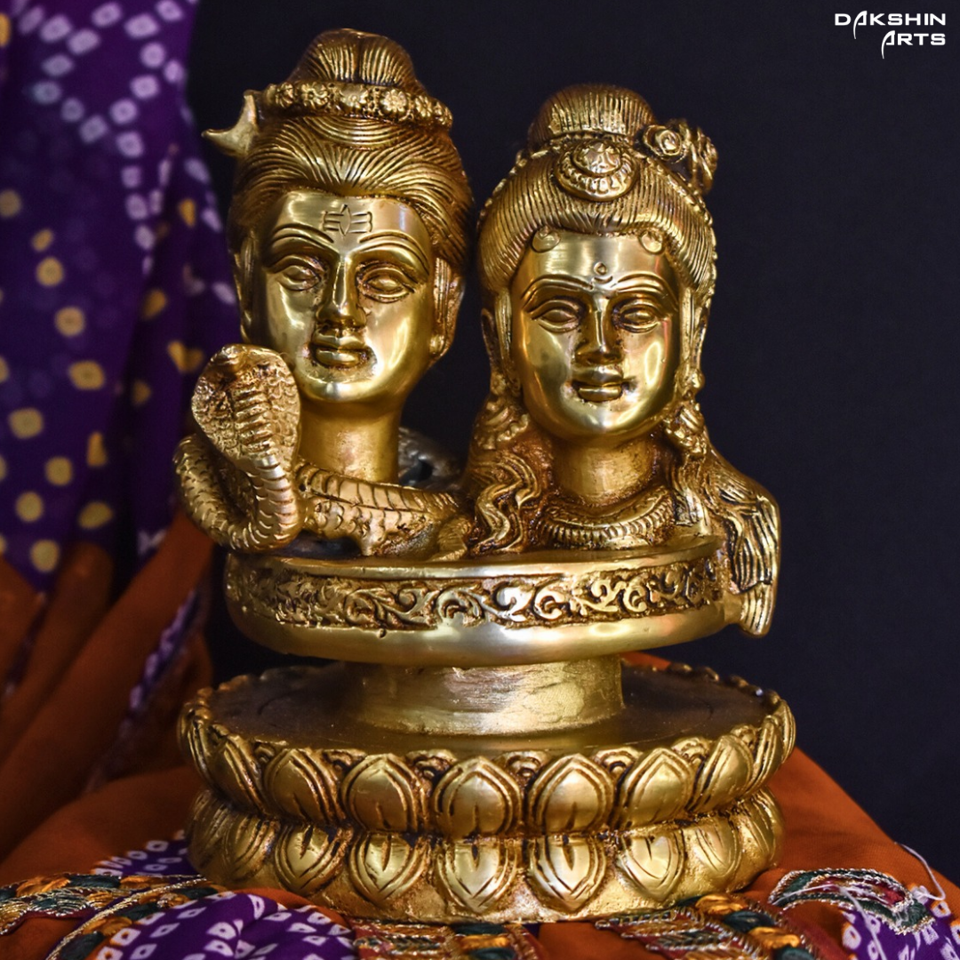 SHIVA PARVATI HEAD GF - Dakshin Arts