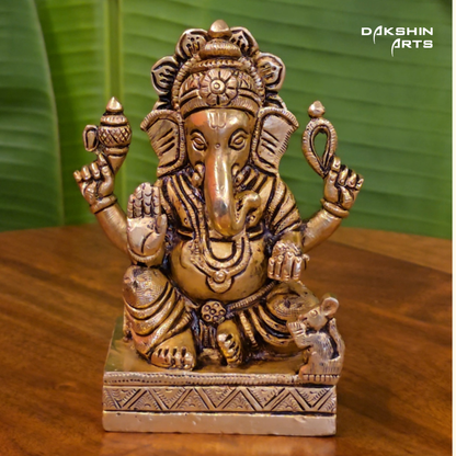 Brass Ganesha 5"