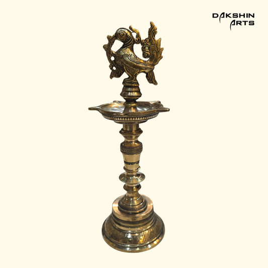Brass Annam 5 Diya 12" (Set of 2)