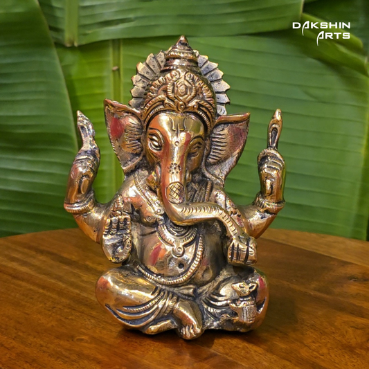 Brass Appu Ganesha 5.5"