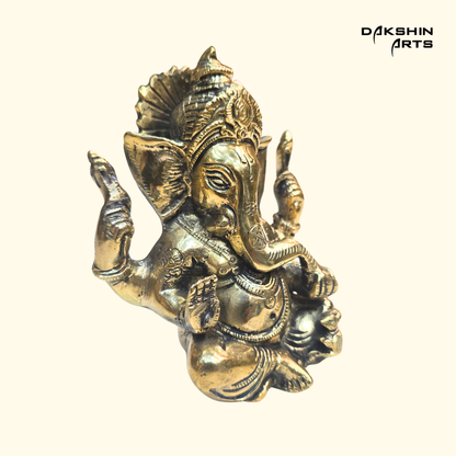 Brass Appu Ganesha 5.5" - Dakshin Arts