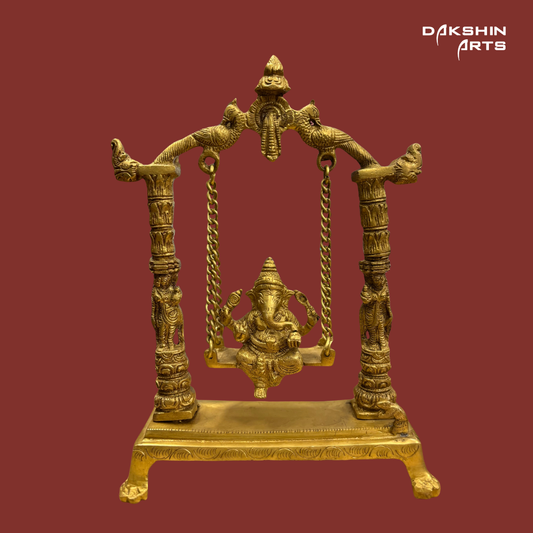 Brass Ganesha with Jhula - Dakshin Arts