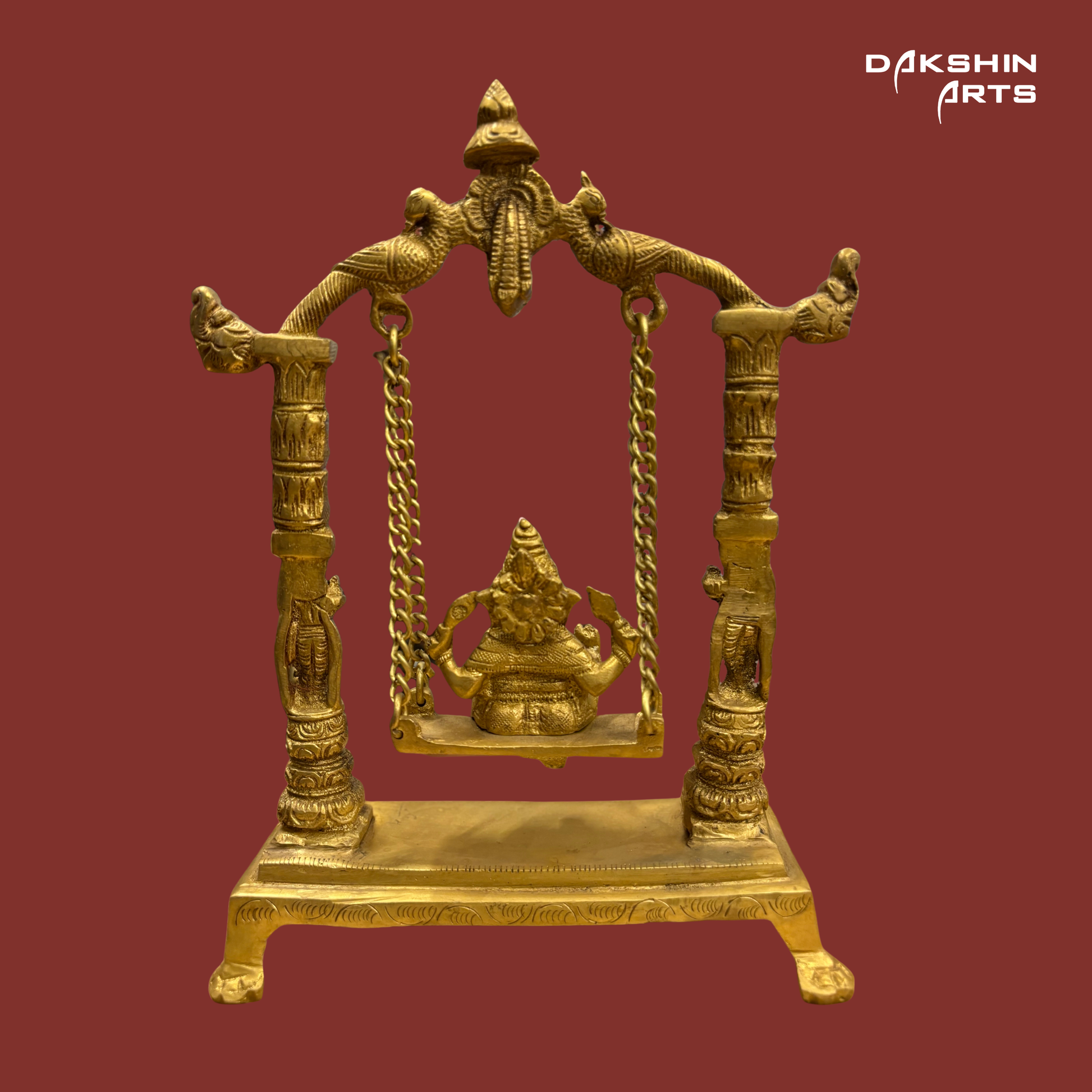 Brass Ganesha with Jhula - Dakshin Arts