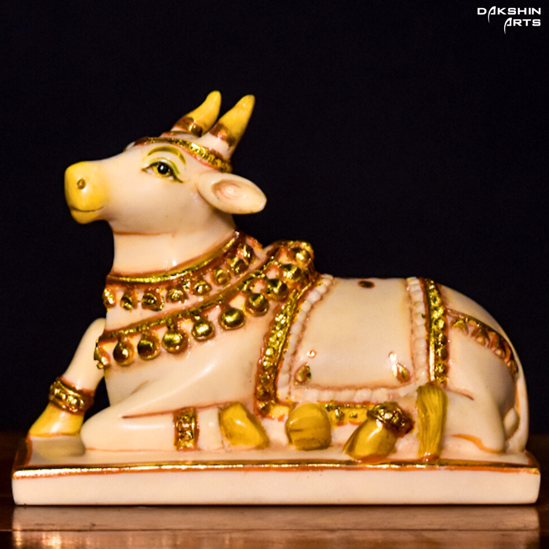 NANDI SITTING W/ BASE - Dakshin Arts