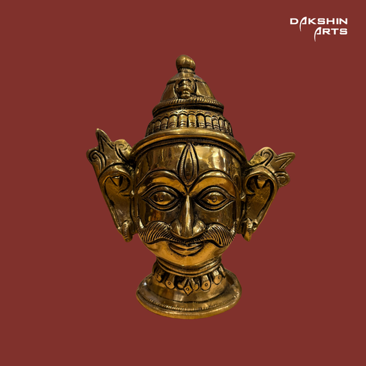 Brass Shiv Parvathi Head Set of 2