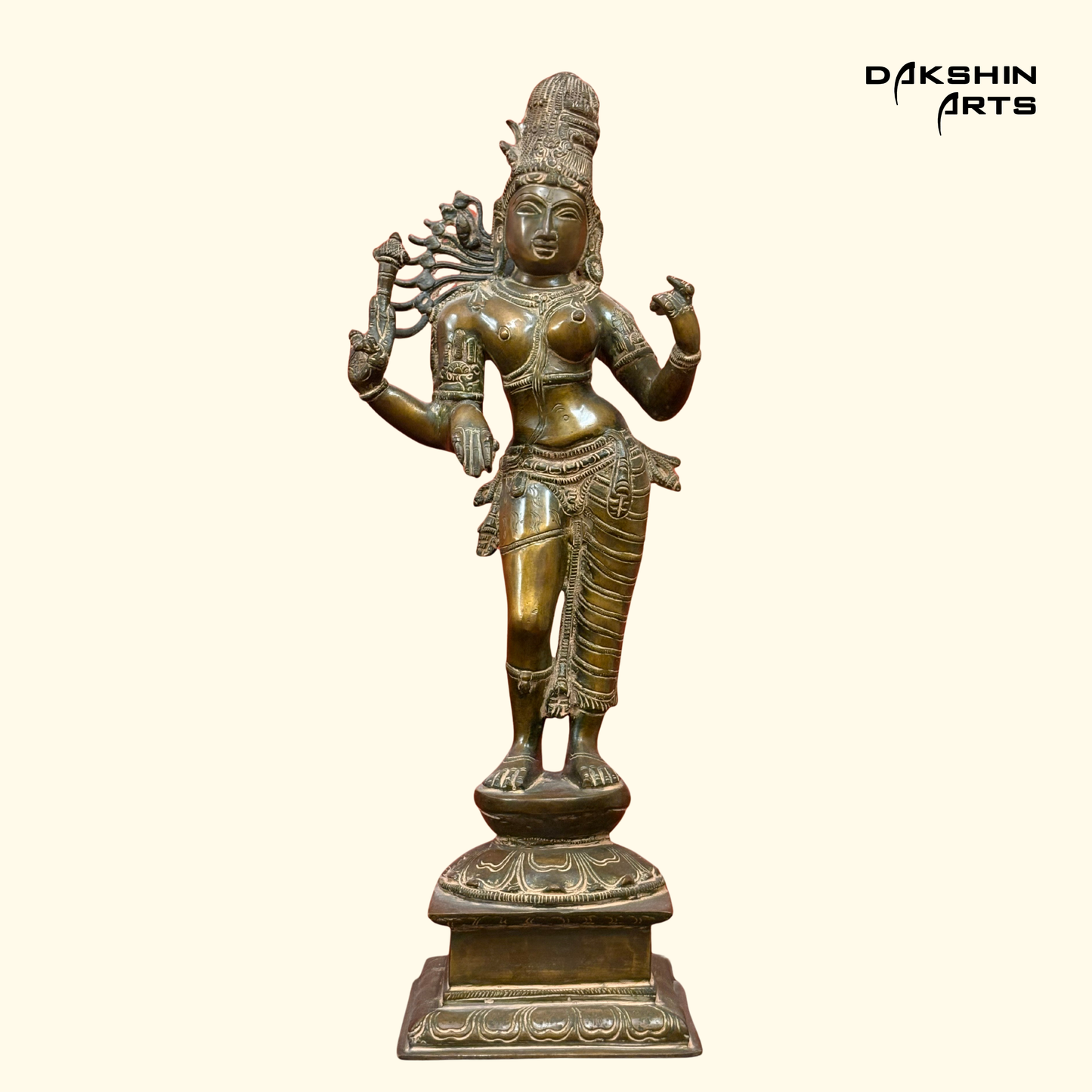 Ardhanareshwar Antique Finish - Dakshin Arts