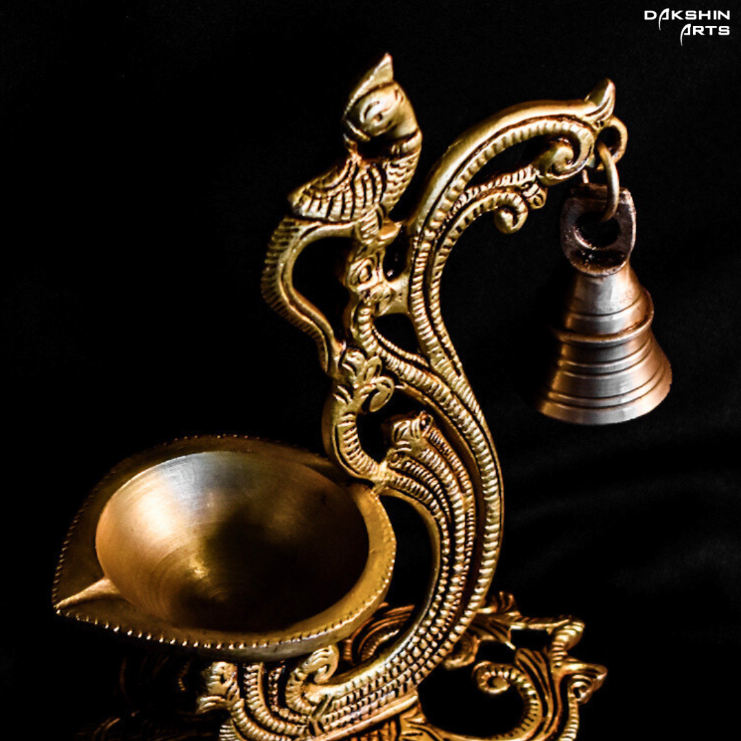 PARROT DIYA W/BELL ON BASE - Dakshin Arts