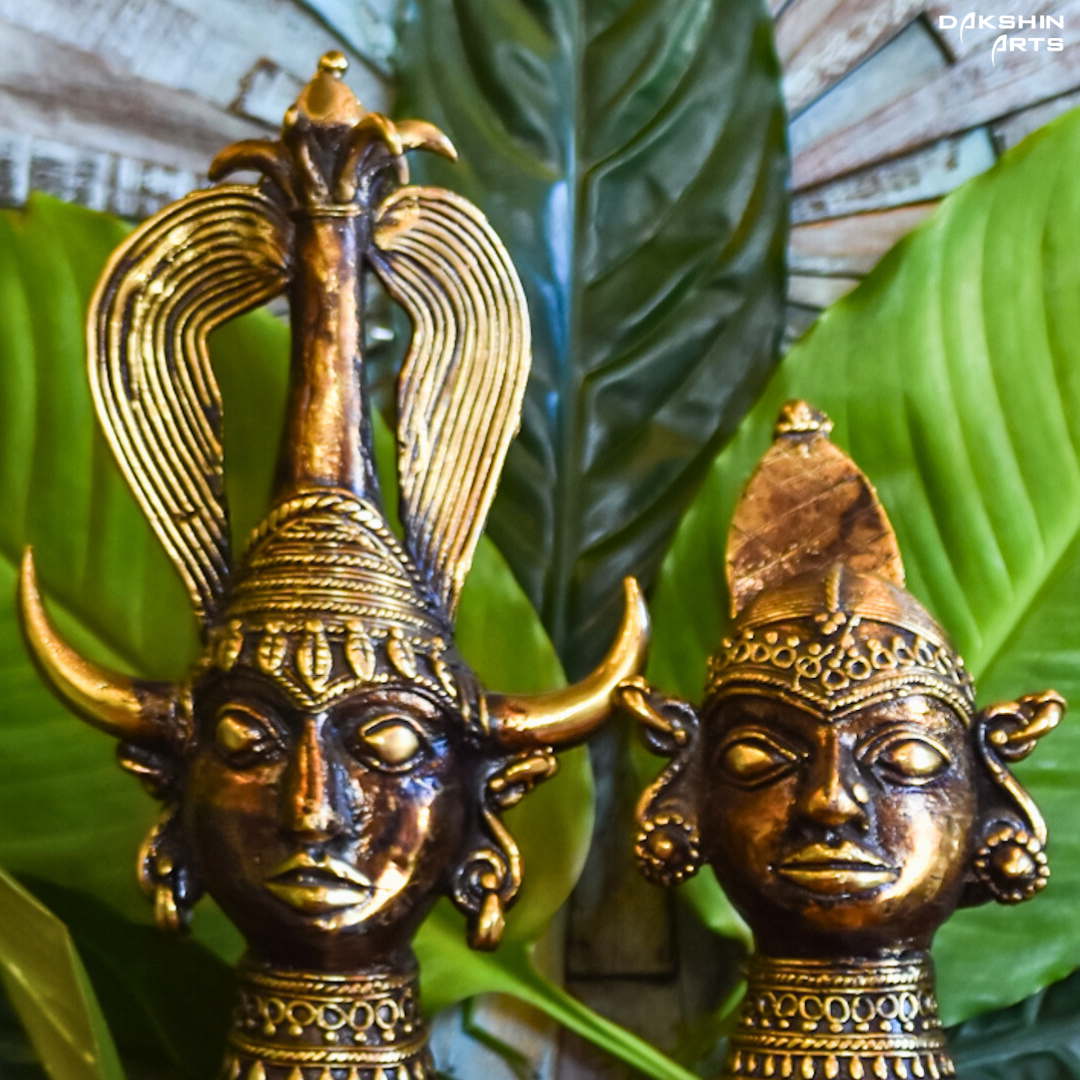 TRIBAL HEAD PAIR - Dakshin Arts