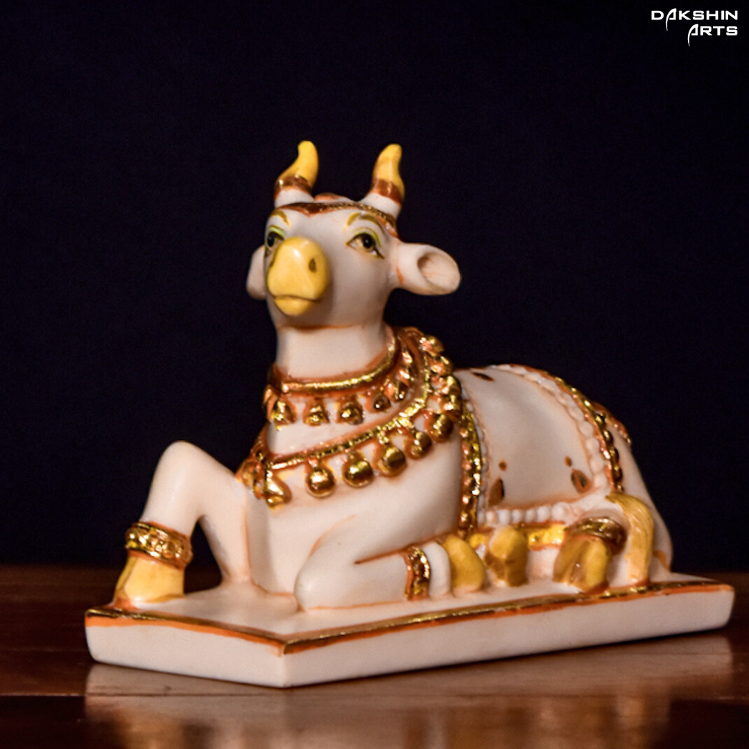 NANDI SITTING W/ BASE - Dakshin Arts